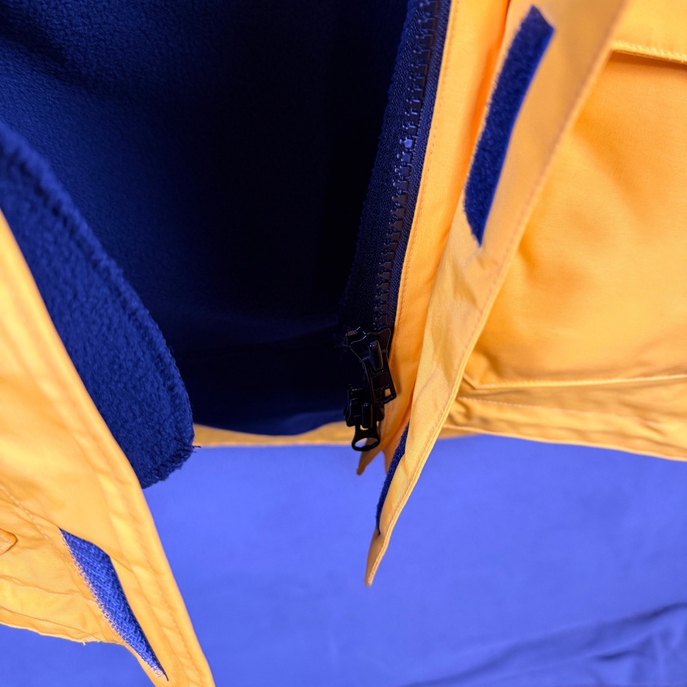 Quark Expeditions Parka Jacket Mens Small Yellow Hooded Fleece Lined Heavyweight - Picture 2 of 15